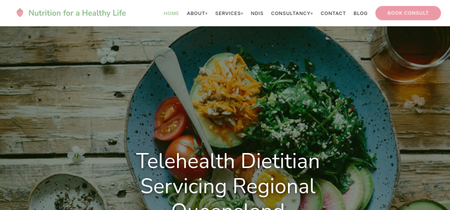 Nutrition for a Healthy Life Dietitian Web Design Case Study