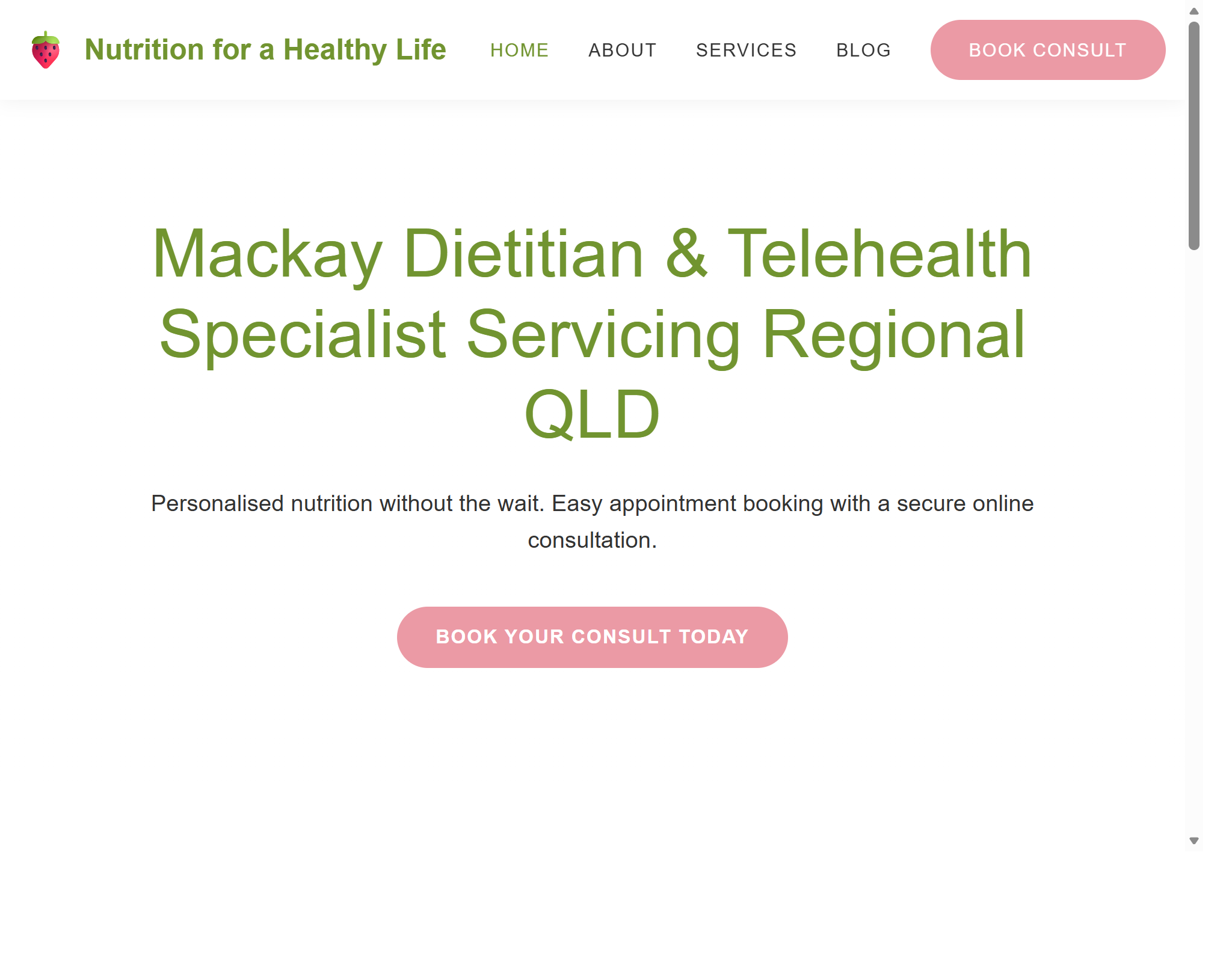 Nutrition Dietitian Web Design Case Study