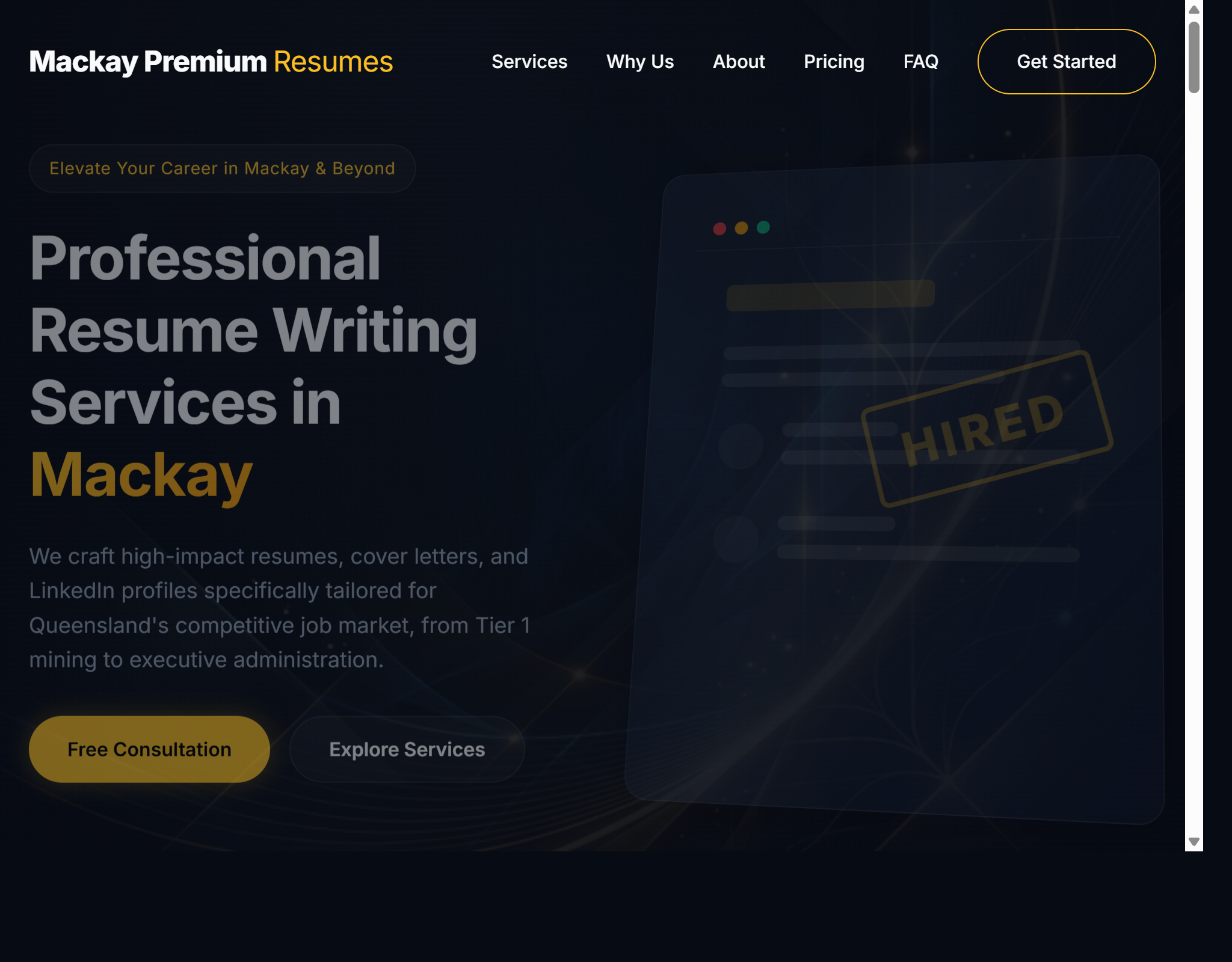 Engineering Resume Web Design Case Study